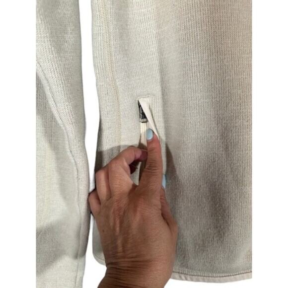 Patagonia White Mock Neck Better Sweater Full Zip Fleece Jacket Women Sz M - Picture 4 of 11